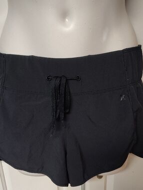 Hurley Black Women's Drawstring Athletic Shorts